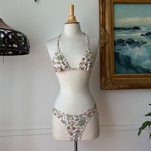Arnhem Floral Bikini - Green and Brown